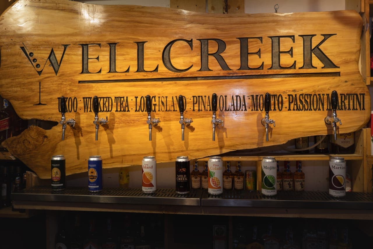 Wellcreek tap board with the full can lineup